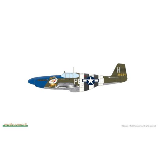 Maquettes d'avions militaires : Overlord D-Day Mustang/P51B Mustang 1/48 - Eduard 11181