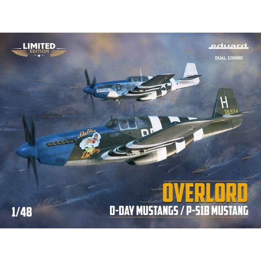 Maquettes d'avions militaires : Overlord D-Day Mustang/P51B Mustang 1/48 - Eduard 11181