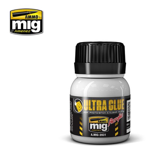 Outils de modélisme : Colle ultra glue pour photodecoupe et transparent 40 ml- AmmoMig 2031