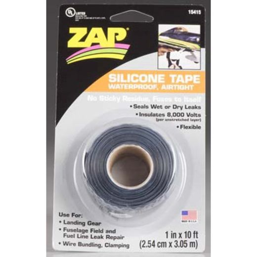 Adhésif pour maquettes : Scotch silicone noir étanche - Zap 15415
