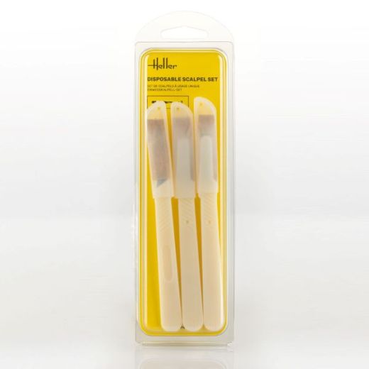 Outils de modélisme : Set de 3 scalpels à usage unique - Heller 99006