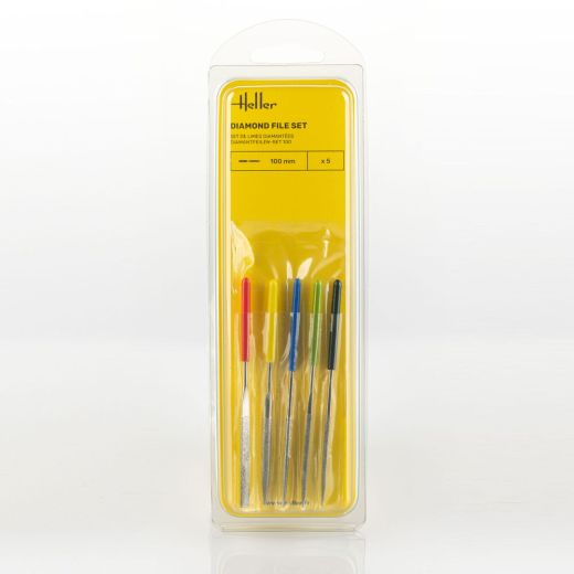 Outils de modélisme : Set de 5 limes diamantées - Heller 99005