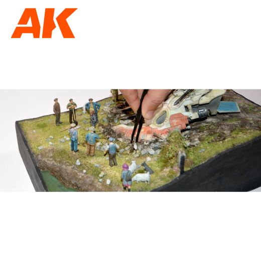 Accessoire de modélisme : Gros rochers gris - Ak Interactive 8258