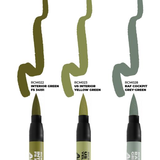 Markers WWII Allied Aircraft Cockpit Colors - Ak Interactive RCM109