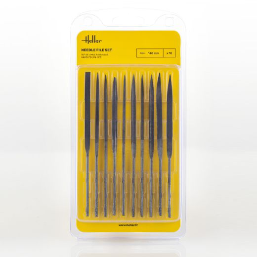 Outils de modélisme : Set de limes à aiguilles (10 pièces) - Heller 99004