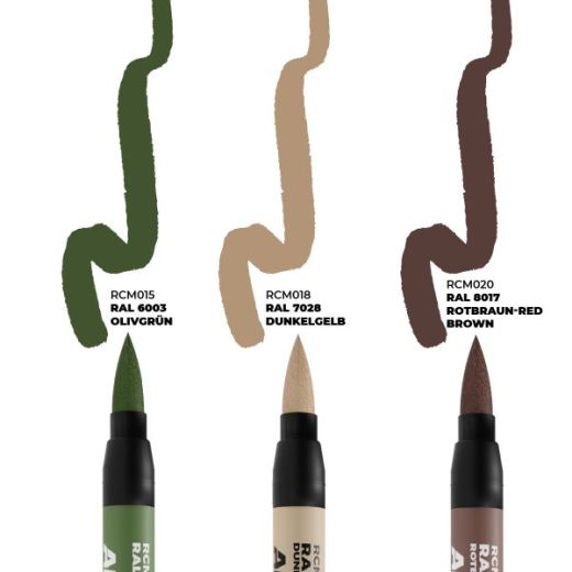 Markers WWII LATE GERMAN AFV CAMO COLORS - Ak Interactive RCM108