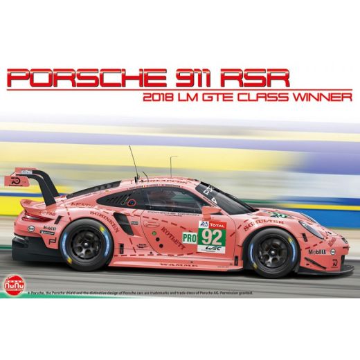 Maquette voiture plastique : Porsche 911 RSR 2018 LM GTE Class Winner 1/24 - Nunu Beemax PN24040