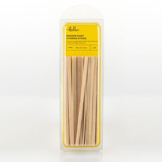 Accessoires modélisme : 25 spatules de mélange en bois pour peinture - Heller 99018