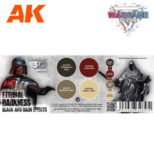 Peintures pour figurines : Wargame Color set ténebres éternelles - AK 1070