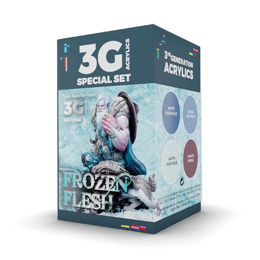 Peintures pour figurines : Wargame Color set effet peau gelée - AK 1066