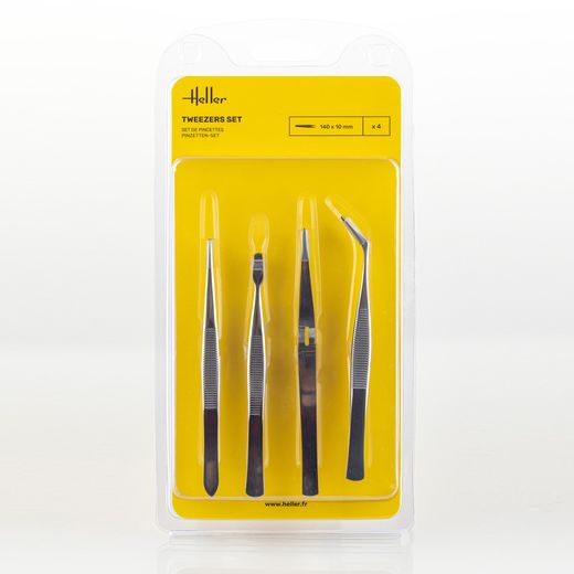 Outils de modélisme : Set de pincettes (4 pièces) - Heller 99023