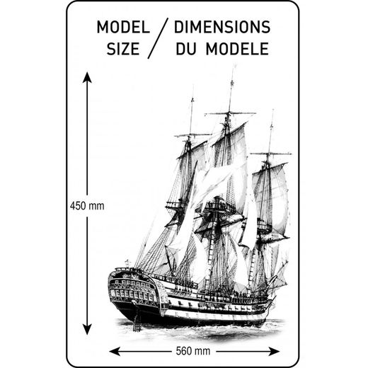 Coffret de modélisme de voilier : Starter Kit Le Glorieux 1/150 - Heller 58889