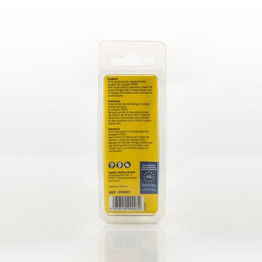 Outils de modélisme : Set de 5 lames de rechange universelles pour scalpel - Heller 99007
