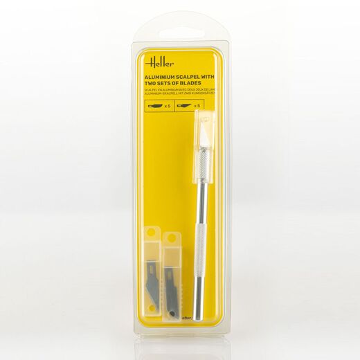Outils de modélisme : Scalpel en aluminium avec lame à pointe fine - Heller 99009