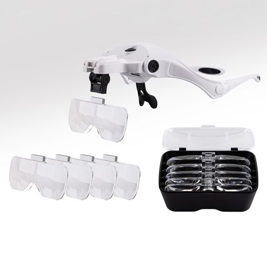 Outils de modélisme : Lunettes loupes avec éclairage LED - Heller 99029