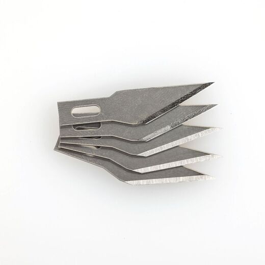 Outils de modélisme : Set de 5 lames de rechange à pointe fine pour scalpel - Heller 99008