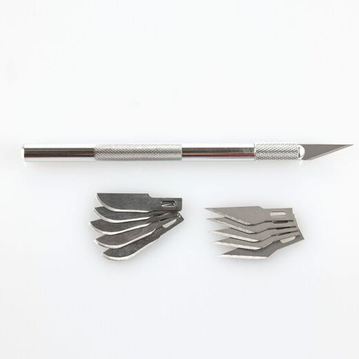 Outils de modélisme : Scalpel en aluminium avec lame à pointe fine - Heller 99009