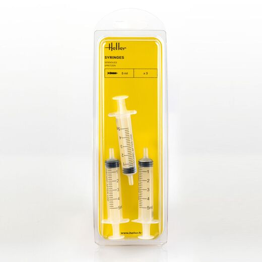 Outils de modélisme : Set de 3 seringues 5 ml - Heller 99026