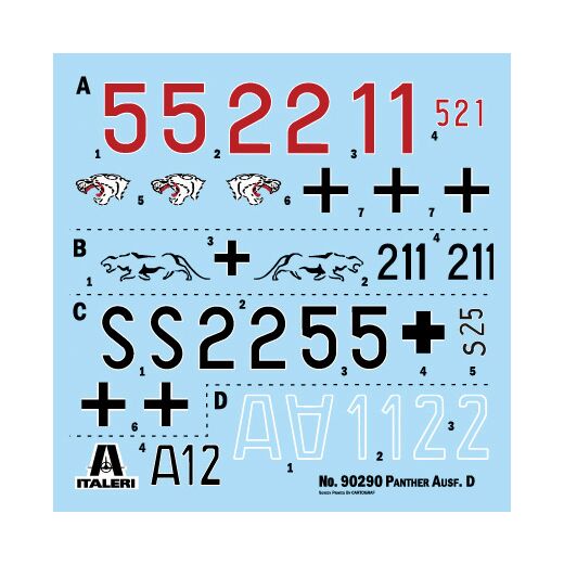 Maquette d'un tank militaire : HPZ. KPFW. V Pather AUSF. D 1/35 - Italeri 90290