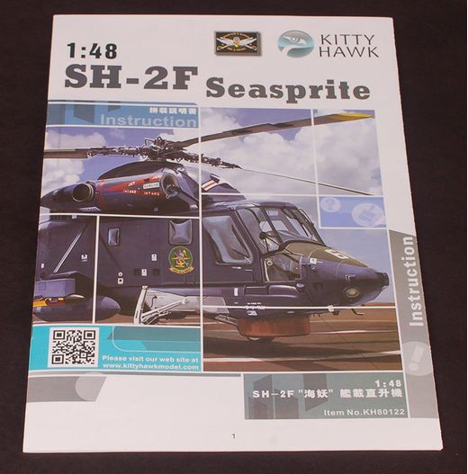 Maquette d'hélicoptère militaire : Kaman SH-2F "Seasprite" 1980 - 1:48 - Kitty Hawk Model 80122