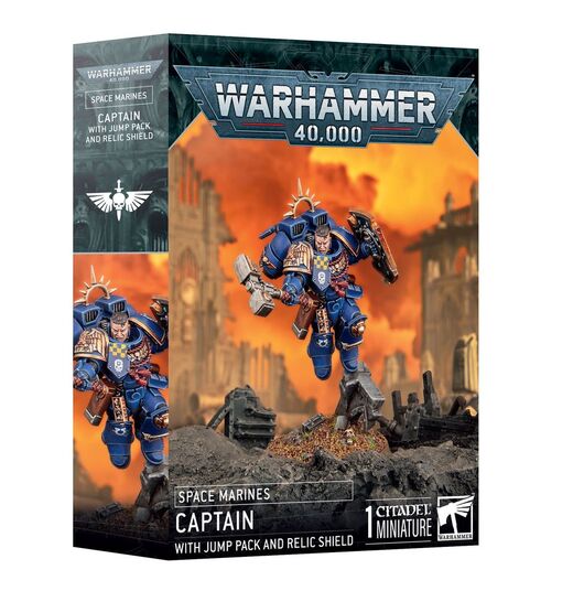 Space Marines : Capitaine avec propulseur de saut et bouclier relique - Games Workshop Warhammer 40K 48-102