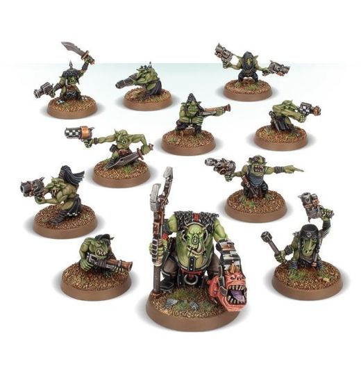Information sur les figurines Orks Fouettard et gretchins de la boîte de jeu Games Workshop :