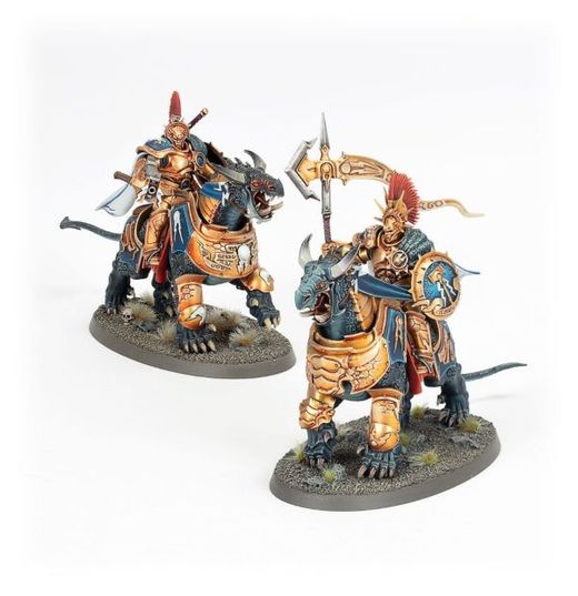 Figurines assemblées de la Dracothian Guard des Stormcast Eternals