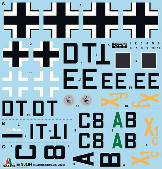 Maquette d'un avion militaire : Messerschmitt Me 323 Gigant 1/72 - Italeri 90104