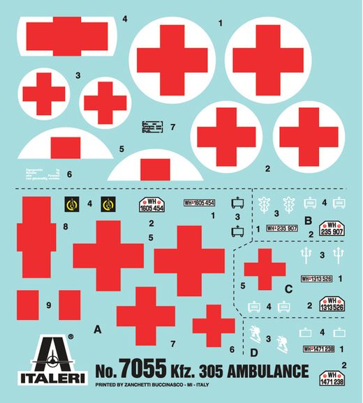 Maquette militaire : KFZ.305 Ambulance - 1:35 - Italeri 07055