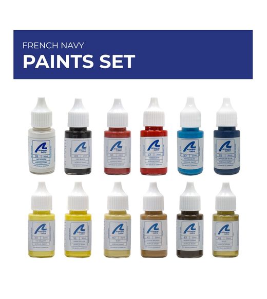 Ensemble de peintures maquette : Marine royale francaise - Artesania Latina 277PACK4