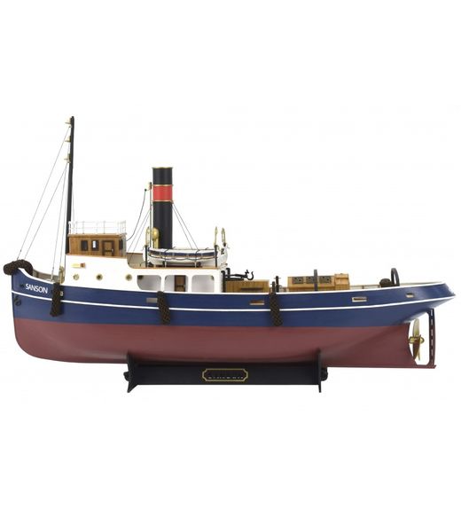 Maquette bâteau en bois du remorqueur Sanson