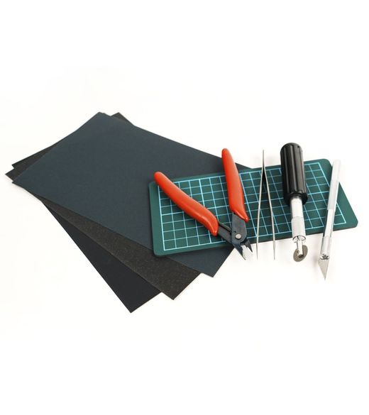 Accessoires modélismes : Ensemble d'outils pour modélisme en plastique et bois - Artesania Latina 27003-1