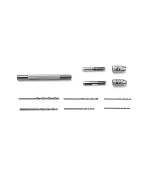 Outils de modélisme : Mini perceuse manuelle à double mandrin et 6 forets - Artesania 27018-2