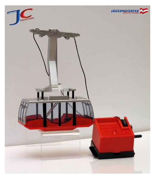 Téléphérique miniature manuel - Cabine rouge - 1/32 - JC-89093-5650