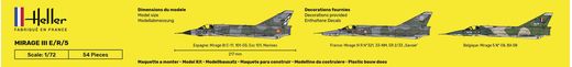 Maquette avion : Starter Kit Mirage III E - 1:72 - Heller 56323