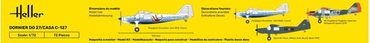 Maquette avion civil : Starter Kit DO27/CASA C-127 1/72 - Heller 35304