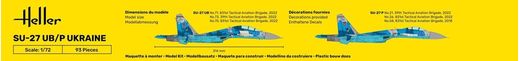 Maquette avion militaire : Starter Kit SU-27 UB/P Ukraine 1/72 - Heller 56371