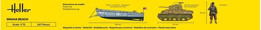 Maquette diorama militaire : Bataille d'Omaha Beach 1/72 - Heller 50332