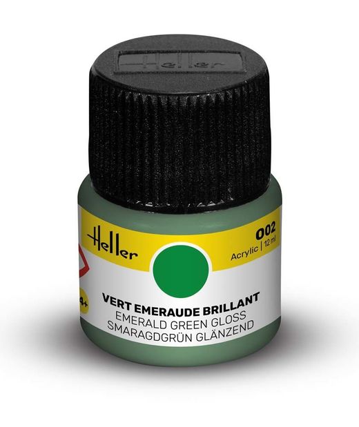 Peinture Acrylic 002 vert emeraude brillant - Heller 002