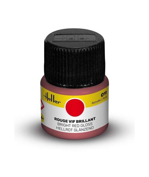 Peinture Acrylic 019 rouge vif brillant - Heller 019