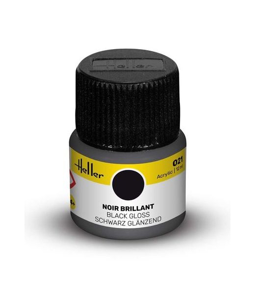 Peinture Acrylic 021 noir brillant - Heller 021