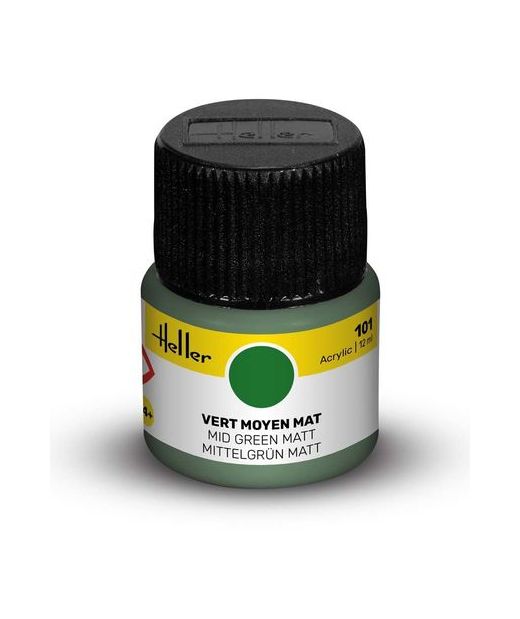 Peinture Acrylic 101 vert moyen mat - Heller 101