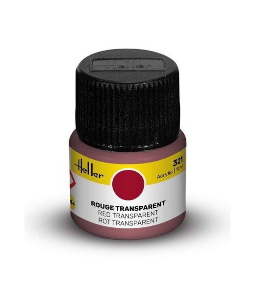 Peinture Acrylic 321 rouge transparent - Heller 321