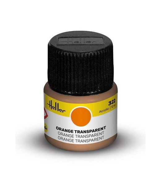 Peinture Acrylic 322 orange transparent - Heller 322