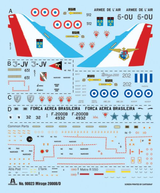Maquette militaire : Mirage 2000 B/D 1/72 - Italeri 90023
