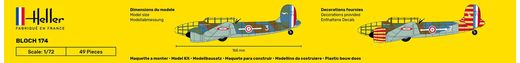 Maquette d'avion militaire : Bloch 174 A3 - 1/72 - Heller 56312