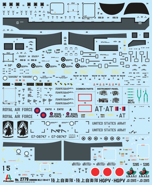 décals CH-47D Chinook (HC-1) - Italeri 2779