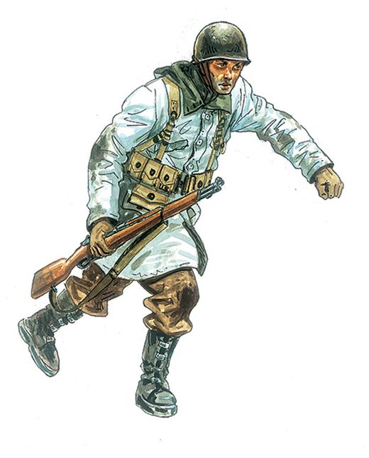 Figurines militaires : Infanterie US Tenue Hivernale - 1/72 - Italeri 06133