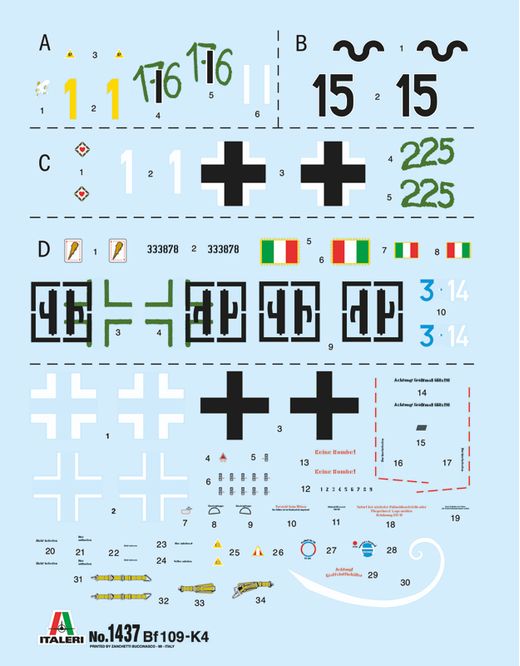 Maquette avion militaire : Bf 109 K-4 - 1/48 - Italeri 02805 2805