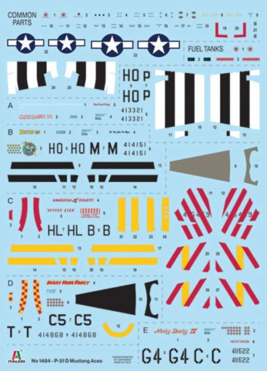 Maquette avion : P-51D Mustang Aces 1/72 - Italeri 1484  01484